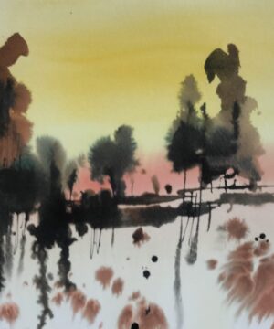 Whispers Beneath the Amber Sky by Srinibas Lenka