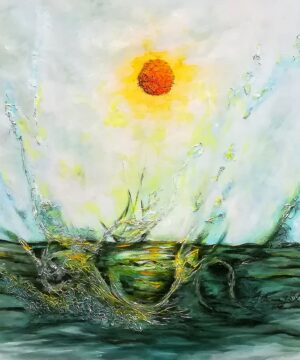Splash under drowning  sun